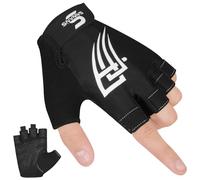 SAWANS Gants de Gym Fitness pour Hommes et Femmes Gants Musculation en Silicone antidérapant pour Entraînements Protection de la Paume Cyclisme Gymnastique Halterophilie tractions (Noire, XL)