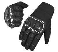 SAWANS Gants Moto Cross Protege Main Moto Gants Tactiles Homme Equipement Moto Respire Gant Homme Scooter Gant Moto Homologué Homme Et Femme ATV BMX Cyclisme Sports (Noire, S)