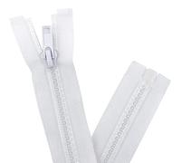 Sawaoke 2PCS N°5 25 cm Veste de Séparation Zip Pour la Couture - Manteau en Plastique Blanc - Tailleur DIY Vêtements/Sacs Outils de Couture
