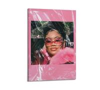 Saweetie Icy Girl Couverture de l'album signée Limited, couverture d'album de musique, chanteuse pop hip-hop, rap - Impression sur toile murale pour fille et garçon, adolescent - Cadre 50 x 75 cm