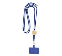 Sawfish Cordon réglable en coton pour smartphone avec détails en bambou, languette de fixation universelle pour étui de téléphone, mousqueton pivotant en métal et sangle de cou