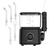 Sawgmore Hydropulseur dentaire électrique 10 niveaux de pression capacité de 600 ml irrigateur oral multifonctions 5 embouts pour la maison noir