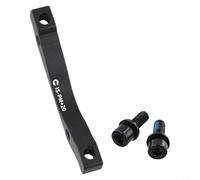 Sawhamale Adaptateur de frein à disque de vélo en alliage d'aluminium de 160 mm pour tige de fourche jusqu'à 180 mm ou 203 mm pour roue avant ou arrière, noir avec boulons inclus (A)