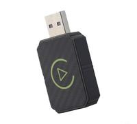 Sawhamale Adaptateur sans fil pour Android Auto Dongle Box et Play AI Interconnect pour voitures compatibles avec mises à jour OTA 5.0 en fibre de carbone Noir (or)