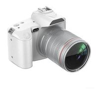 Sawhamale Appareil photo reflex numérique D5 avec double objectif avant et arrière, zoom anti-secousses 16x, ouverture F2.7 surdimensionnée, écran tactile 3,0" et contrôle sans fil, noir (blanc)