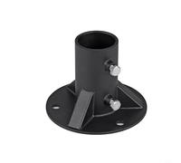 Sawhamale Bride de sol en métal pour poteaux de clôture, lampadaires et poteaux de boîte aux lettres - Base en acier robuste avec revêtement en poudre noire, diamètre intérieur 52/65/78 mm (58 mm)