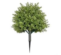 Sawhamale Buis artificiel avec piquet résistant aux UV - Boules topiaires artificielles de 60 cm - Plantes décoratives à feuilles persistantes pour pots de fleurs d'extérieur, porche, terrasse, jardin