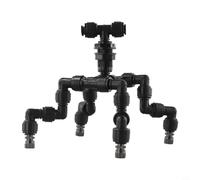 Sawhamale Buse de brumisation rotative à 360 degrés pour terrarium de reptiles Tête d'arrosage réglable Brouillard fin 3-7 microns Plastique Noir 1 pièce