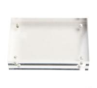 Sawhamale Cadre photo en acrylique transparent de 10 + 10 mm d'épaisseur pour affichage de bureau, support d'affiche transparent pour photos et œuvres d'art, 1 paquet (6 x 9 cm)