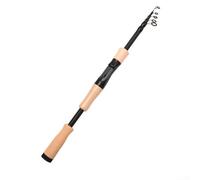 Sawhamale Canne à pêche télescopique en carbone - 1,5 m - 2,4 m - Portable - Avec poignée en EVA - Joint en métal - Pour pêche à la truite, au bar, à l'eau douce et à l'eau salée (1,5 m - EVA blanc)