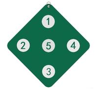 Sawhamale Cible d'escrime à suspendre au mur - Planche d'entraînement double face en polyuréthane avec 5 buts pour épée sabre et entraînement à domicile - 33 x 33 cm (vert)