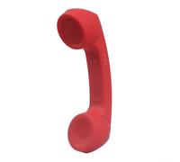 Sawhamale Combiné téléphonique rétro sans fil compatible Bluetooth avec design anti-radiation, haut-parleur HD et microphone, oreillette givrée - pour smartphones et ordinateurs (rouge)