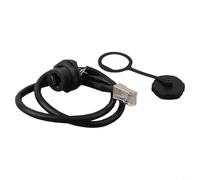 Sawhamale Connecteur E13 étanche IP67 fileté commutateur réseau coupleur prise femelle CAT5E CAT6A bronze phosphoreux plaqué or pour automatisation d'affichage à LED, communication extérieure, noir