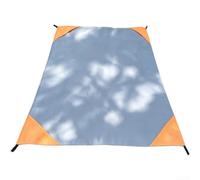 Sawhamale Couverture de pique-nique imperméable et anti-sable - Tapis de plage portable pour randonnée, voyage, rassemblements - Tissu polyester - Orange et gris - 2 x 1,5 m (1,4 x 1,5 m, gris orange)