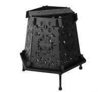 Sawhamale Feu d'extérieur portable, réchaud hexagonal pliable pour barbecue, feu de camp et fêtes dans le jardin, cheminée à bois en acier au carbone avec étui de transport, noir
