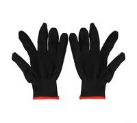 Sawhamale Gants d'entraînement de guitare gaucher en nylon anti-douleur pour guitare acoustique, guitare électrique, basse, violon, ukulélé, noir (taille M)