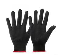 Sawhamale Gants d'entraînement de guitare gaucher en nylon anti-douleur pour guitare acoustique, guitare électrique, basse, violon, ukulélé, noir (taille L)
