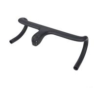 Sawhamale Guidon de vélo de route en fibre de carbone T800 entièrement carbone 400 mm 420 mm Support d'ordinateur intégré pour Garmin ergonomique 80 mm portée 125 mm Noir (100 x 400 mm)