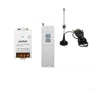 Sawhamale Interrupteur à bascule télécommande sans fil pour pompe à courant alternatif et équipement industriel, 100-240 V AC, 30 A, 3000 W, RF433 MHz, mode autoverrouillage/verrouillage, noir ou