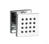 Sawhamale Jets de douche carrés en laiton massif avec 4 buses de massage haute pression spa hydrothérapie finition chromée pour salle de bain raccord G1/2" 5,1 cm (NPT1/2)
