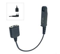 Sawhamale K-Type Câble adaptateur 2 broches pour casque Baofeng UV-9R Plus UV-XR BF-9700 A-58 GT-3WP Talkie Microphone Haut-parleur Microphone Jack avec verrou à vis Noir 30 cm