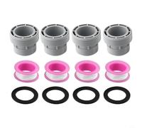 Sawhamale Kit de conversion de tuyau de filtre de 40 mm à 3,8 cm pour piscines hors sol - Comprend 2 adaptateurs, 2 joints toriques et ruban adhésif, pour Intex, et la plupart des filtres NPT standard