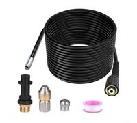 Sawhamale Kit de tuyau de nettoyage haute pression 15 m 20 m avec buse rotative pour nettoyeur haute pression Karcher K2 K3 K4 K5 K6 180 bar avec adaptateur M22 et (20 m)