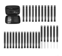 Sawhamale Kit d'outils de démontage de terminal automobile 36 pièces avec outils d'extraction de broches pour bornes de connecteur de voiture - Plastique et métal - Poignées ergonomiques - Boîte de