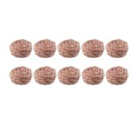 Sawhamale Lot de 10 boules de nettoyage en fil de fer plaqué cuivre avec revêtement en éponge pour casseroles de cuisine, poêles, grill et élimination des scories