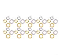 Sawhamale Lot de 10 écrous et rondelles de potentiomètre M7 M8 en métal pour guitare basse électrique, pots de guitare LP Argenté doré (8 mm doré)
