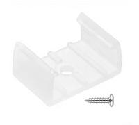 Sawhamale Lot de 150 clips de montage étanches pour bandes lumineuses de 10 à 12 mm de large, seaux de fixation en plastique blanc avec vis pour mur, plafond, sous comptoir, maison, bureau, éclairage