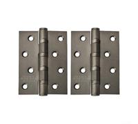 Sawhamale Lot de 2 charnières de porte ouvertes plates en acier inoxydable de 10,2 cm avec roulements pour chambre à coucher, portes en bois, fonctionnement silencieux, design épais (10,2 x 7,6 x 7,6
