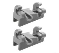 Sawhamale Lot de 2 clips de rechange pour lave-vaisselle 00611474 en plastique gris 5 x 5 x 4 cm compatibles avec la plupart des marques, y compris les modèles 1559846 - Pince de fixation de panier