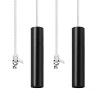 Sawhamale Lot de 2 poignées de ventilateur de salle de bain avec corde d'extension de 150 cm pour plafonnier, ventilateur, rideau ou store, construction en alliage de zinc et nylon, facile à insérer