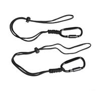 Sawhamale Lot de 2 sangles porte-clés avec crochet réglable pour clés, portefeuilles, lampes de poche, bouteilles d'eau, camping, randonnée, escalade, équipement de plein air, noir (argent long)