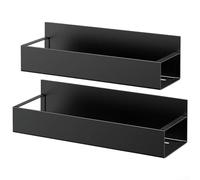 Sawhamale Lot de 2 supports magnétiques en acier pour boîte à outils, garage, réfrigérateur, noir