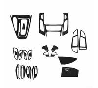 Sawhamale Lot de 29 autocollants 3D en fibre de carbone pour grille d'aération de Ford Focus 2015-2018 - Conduite à gauche - Accessoires de moulage en vinyle noir