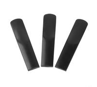 Sawhamale Lot de 3 anches de saxophone en résine synthétique résistance 1,5 2,0 2,5 avec housses de protection pour saxophones alto ténor soprano et clarinette si bémol résistant à l'humidité