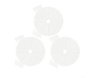 Sawhamale Lot de 3 cache-pots de fleurs avec piquets, grille en plastique ABS pour la sécurité des chats et des bébés, barrière de sol pour éviter les creusements et le désordre, découpe centrale pour