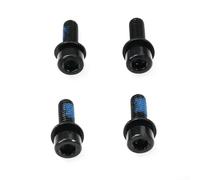 Sawhamale Lot de 4 boulons de montage pour étrier de frein à disque M6 x 18 mm pour VTT, frein à huile en acier à haute teneur en carbone, vis noires