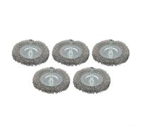 Sawhamale Lot de 5 brosses métalliques de 7,6 cm pour perceuse, décapant et décapant de peinture en acier au carbone de 0,3 mm avec tige de 6 mm pour métal, bois, surf