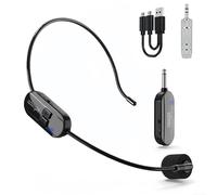 Sawhamale Microphone sans fil 2,4 GHz avec portée de 50 m, microphone à condensateur cardioïde, batterie de 6 à 8 heures, pour parler en public, enseignement et diffusion en direct en plein air