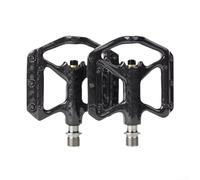 Sawhamale Pédales de vélo ultralégères en fibre de carbone avec 3 roulements scellés, design pliable, plate-forme de 99 mm de large, axe en alliage TC4, clous antidérapants pour vélo de route, noir