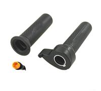 Sawhamale Poignée d'accélérateur de vélo électrique avec interface 3 broches femelle/mâle pour Bafang, BBS01/BBS02/BBS03 et moteurs - ABS + TPE, 140 mm, 22,2 mm (3 broches mâle)