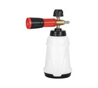 Sawhamale Pot de mousse PA haute pression pour lavage de voiture, bouteille de lance à mousse en laiton avec génération de mousse épaisse pour le nettoyage des véhicules ménagers et utilitaires, blanc