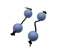 Sawhamale Sand Eggs Asalato Hochet africain Shaker - Boule rythmique de 5 cm - Instrument de percussion pour tambour à main, tapotement des doigts et éducation musicale (lot de 2, bleu/blanc) (bleu)