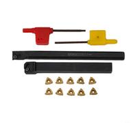 Sawhamale SER 1010H11 & SNR 0010K11 Porte-outils de tour externe/interne avec inserts en carbure (11ER A60 + 1IR A60) et clés T8