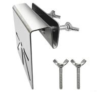 Sawhamale Support de montage de gouttière en métal pour caméra de sécurité solaire Eufy S340 E30 9 x 8,5 x 3,5 cm Argenté Résistant aux intempéries Kit d'installation extérieure avec vis