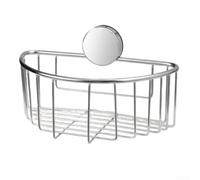 Sawhamale Support d'éponge à ventouse pour évier de cuisine, panier d'angle en acier inoxydable 304 avec ventouse puissante, organiseur triangulaire sans perçage pour éponges et brosses à récurer