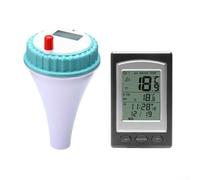 Sawhamale Thermomètre de piscine flottant à distance sans fil en plastique avec écran LCD transparent pour une lecture précise de la température de l'eau, accès facile à distance